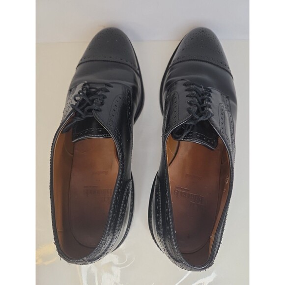 ALLEN EDMONDS \'Sanford\' Black leather Wing Tip Cap Toe Oxford comfy dress 9.5 main image 7